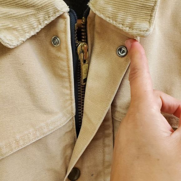 🤩Rare vintage CARHARTT flannel fleece lined canvas jacket size mens XL - Picture 6 of 8
